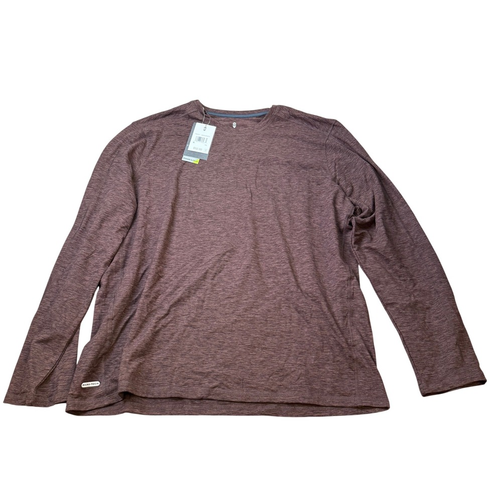 MSRP $52 Free Country FreeCycle Men's XXL Maroon Spacedye Long Sleeve Shirt